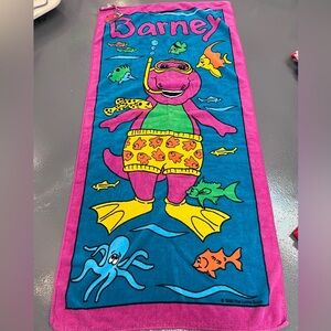 Vintage Barney Beach Towel